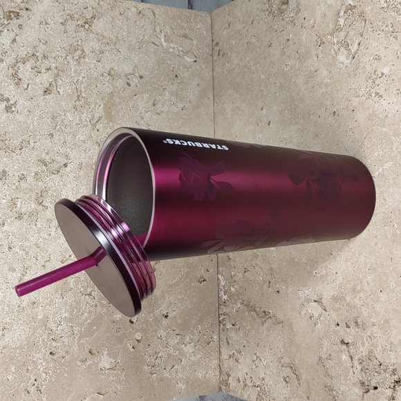 Starbucks Fall 2020 Plum Rose Stainless Steel 24oz Tumbler - Picture 5 of 6